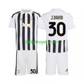 Billige Fotballdrakter Juventus Jonathan David 30 Barn Hjemmedraktsett 2026/27 Kortermet